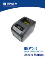Benutzerhandbuch Brady BBP33